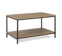 Amazon Basics Table Basse, Rectangulaire, avec Étagère Inférieure, Table d’Appoint de Salon, Style Moderne, Chêne, 50,5cm x 80cm x 42cm