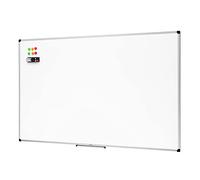 Amazon Basics Tableau Blanc Magnétique avec Bac à Stylos, Effaçable à Sec, Cadre en Aluminium, Tableau d’Affichage Magnétique, Fixation Murale, Pour la Maison, le Bureau, l’École, 90 x 60cm