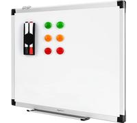Amazon Basics Tableau Blanc Magnétique avec Bac à Stylos, Effaçable à Sec, Cadre en Aluminium, Tableau d’Affichage Magnétique, Fixation Murale, Pour la Maison, le Bureau, l’École, 60 x 45cm