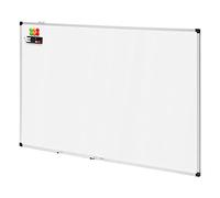 Amazon Basics Tableau blanc magnétique avec cadre en aluminium et porte-marqueurs Effaçable à sec, 150 cm x 100 cm