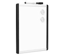 Amazon Basics Tableau magnétique effaçable à sec, cadre en plastique/aluminium, Blanc, 21,6 x 28 cm