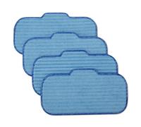 Amazon Basics Tampons de rechange pour balai vapeur, lavables, convient à tous les sols durs, 30.5 x 13.9 x 0.5 cm, Bleu, paquet de 4