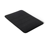 Amazon Basics Tapis de Bain Antidérapant en Mousse à mémoire de Forme, Tapis de Douche Ultra Doux, Absorbant, Séchage Rapide, Lavable en Machine, 43x61 cm, Noir