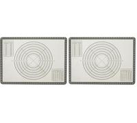 Amazon Basics Tapis de Cuisson en Silicone Antiadhésif avec Mesures, sans BPA, Passe au Four, Format Extra Large, 50,8 x 71,1cm (Lot de 2)