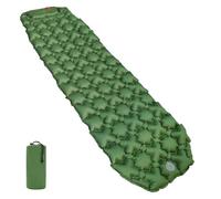 Amazon Basics Tapis de sol de camping, Légère, imperméable, Pompe à pied intégrée, vert olive,190.5 x 57 x 5.6 cm