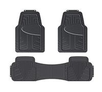 Amazon Basics Tapis de sol en caoutchouc à couverture complète 3 pièces pour voitures, VUS et camions, noir