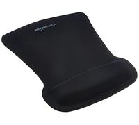 Amazon Basics Tapis de Souris irrégulier avec Repose-Poignet en Gel, 20 x 25 cm, Noir