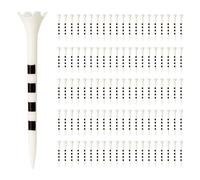 Amazon Basics Tees de Golf avec Système de Marquage de Hauteur - Tees en Plastique Recy vec Tête à 4 Pointes - Accessoires de Golf - Blanc - Lot de 100