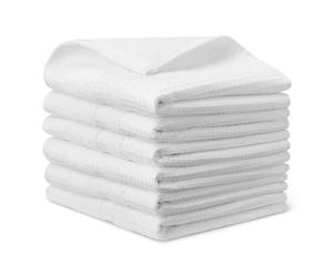 Amazon Basics Torchons de Cuisine en 100% Coton Bio, Lot de 6, 38 x 64 cm | Ultra Absorbants