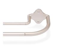 Amazon Basics Tringle à rideaux double extensible pour intérieur avec tringle incurvée de 122 à 224 cm, nickel