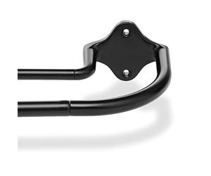 Amazon Basics Tringle à rideaux double extensible pour intérieur avec tringle incurvée de 122 à 224 cm, noir