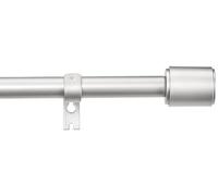 Amazon Basics Tringle à rideaux extensible avec embouts capuchon, diamètre 19 mm, 183 à 366 cm, nickel