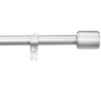 Amazon Basics Tringle à rideaux extensible avec embouts capuchon, diamètre 19 mm, 91 à 183 cm, nickel