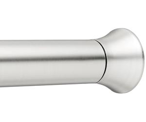 Amazon Basics Tringle de rideau de douche extensible et ajustable, nickel, 107 à 185 cm