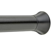 Amazon Basics Tringle de rideau de douche extensible et ajustable, noir, 137 à 229 cm