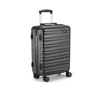 Amazon Basics Valise Cabine à Coque Rigide - Bagage à Main ABS Approuvé Ryanair - Résistante aux Rayures et Légère - 55 x 40 x 20cm - Noir