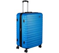 Amazon Basics Valise Rigide Grande - Bagage de Voyage Extensible ABS avec 4 Roulettes Doubles Pivotantes - Résistante aux Rayures et Légère - 78 x 52,6 x 32cm - Bleu Clair