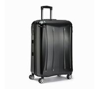 Amazon Basics Valise Rigide, Grande Valise à Roulettes, Modèle Oxford avec Cadenas TSA, Quatre Roulettes Pivotantes et Surface Résistante aux Rayures, 76 cm, Noir