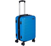 Amazon Basics Valise Rigide Petite - Bagage à Main Extensible ABS avec 4 Roulettes Doubles Pivotantes - Résistante aux Rayures et Légère - 55 x 37,5 x 25,5cm - Bleu Clair