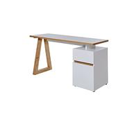 Amazon Brand - Movian Club - Office Desk with 1 Drawer and 1 Door, White