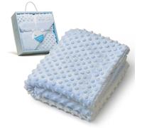 Amazon - Couverture pour bébé avec doublure en sherpa - Bulles bleu