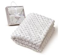 Amazon - Couverture pour bébé avec doublure en sherpa - Bulles gris