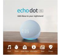 Amazon Echo Dot (5e génération) avec horloge | Haut-parleur intelligent compact avec Alexa et écran LED amélioré pour un aperçu de