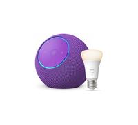 Amazon Echo Dot Max (nouvelle génération) | Améthyste + Philips Hue White, ampoule connectée LED E27, fonctionne avec Alexa - Kit de démarrage Maison connectée