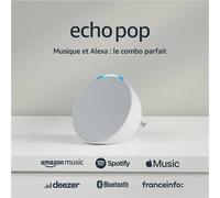 Echo Pop (Nouvelle génération) | Enceinte connectée Bluetooth et Wi-Fi compacte au son riche, avec Alexa | Blanc