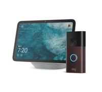 Amazon Echo Show 8 (nouvelle génération) | blanc + Ring sonnette vidéo sans fil (Battery Video Doorbell) | Bronze Vénitien