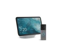 Amazon Echo Show 8 (nouvelle génération), Blanc + Ring sonnette vidéo sans fil (Battery Video Doorbell) (nouvelle génération), Gris moucheté
