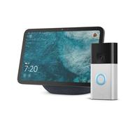 Amazon Echo Show 8 (nouvelle génération) | graphite + Ring sonnette vidéo sans fil (Battery Video Doorbell) | Nickel Satiné