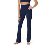 Amazon Essentials Active FormFlex Pantalon de Yoga Doux et Soyeux Taille Haute avec Entrejambe de 80 cm pour Femme Bleu Marine Taille XL