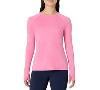 Amazon Essentials AE - Active Chemise col Rond à Manches Longues et Stretch Ultra-Doux Femme, Rose Teinture Spatiale, M