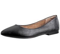 Amazon Essentials Ballerines plates à bout pointu pour femme, simili cuir, noir, pointure 45