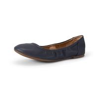 Amazon Essentials Ballerines plates Belice pour femme, cuir synthétique, bleu marine, pointure 39,5