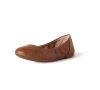 Amazon Essentials Ballerines plates Belice pour femme, cuir synthétique marron châtain, pointure large 48