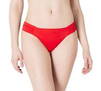 Amazon Essentials Bas de Bikini à Bande Plissée Latérale Femme, Rouge Coquelicot Vif, 46