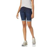 Amazon Essentials Bermuda en Denim avec Poches, Coupe Ajustée Femme, Délavé Foncé, 42