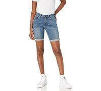 Amazon Essentials Bermuda en Denim avec Poches, Coupe Ajustée Femme, Délavé Moyen, 44