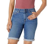 Amazon Essentials Bermuda en jean stretch pour femme - Taille mi-haute - Taille M - 22,9 cm Femme, Bleu Moyen Vintage, 38