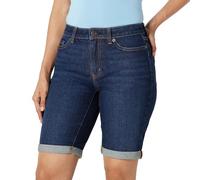 Amazon Essentials Bermuda en jean stretch pour femme - Taille mi-haute - Taille M - 22,9 cm Femme, Délavé Foncé, 48