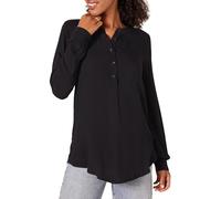 Amazon Essentials Blouse Tissée à Manches Longues Femme, Noir, L