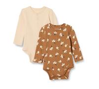 Amazon Essentials Body Henley à manches longues Mixte Bébé, Lot de 2, Lion et Poney/Pêche Pâle, Prématuré