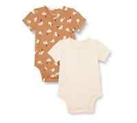 Amazon Essentials Body Henley Mixte bébé, Lot de 2, Lion et Poney/Pêche Pâle, Prématuré