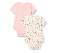Amazon Essentials Body Henley Mixte Bébé, Lot de 2, Points/Rose Pâle, Prématuré
