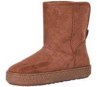 Amazon Essentials Botte en Peau lainée Femme, Brun Châtaigne Micro Suède, 43 EU