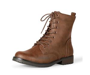 Amazon Essentials Bottes de combat à lacets pour femme, cognac, pointure 42