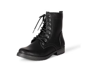 Amazon Essentials Bottes de combat à lacets pour femme, noir, pointure 42