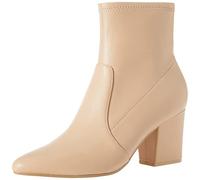 Amazon Essentials Bottines à Talons Ajustées et Souples Femme, Beige Faux Cuir, 43 EU